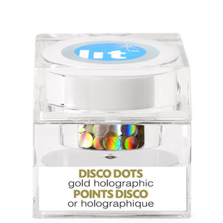 Holographic Glitter Pigment Disco Dots Gold S3